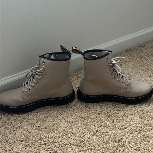 Dr. Martens Taupe Combat Boots (Zavala) - Picture 16 of 17